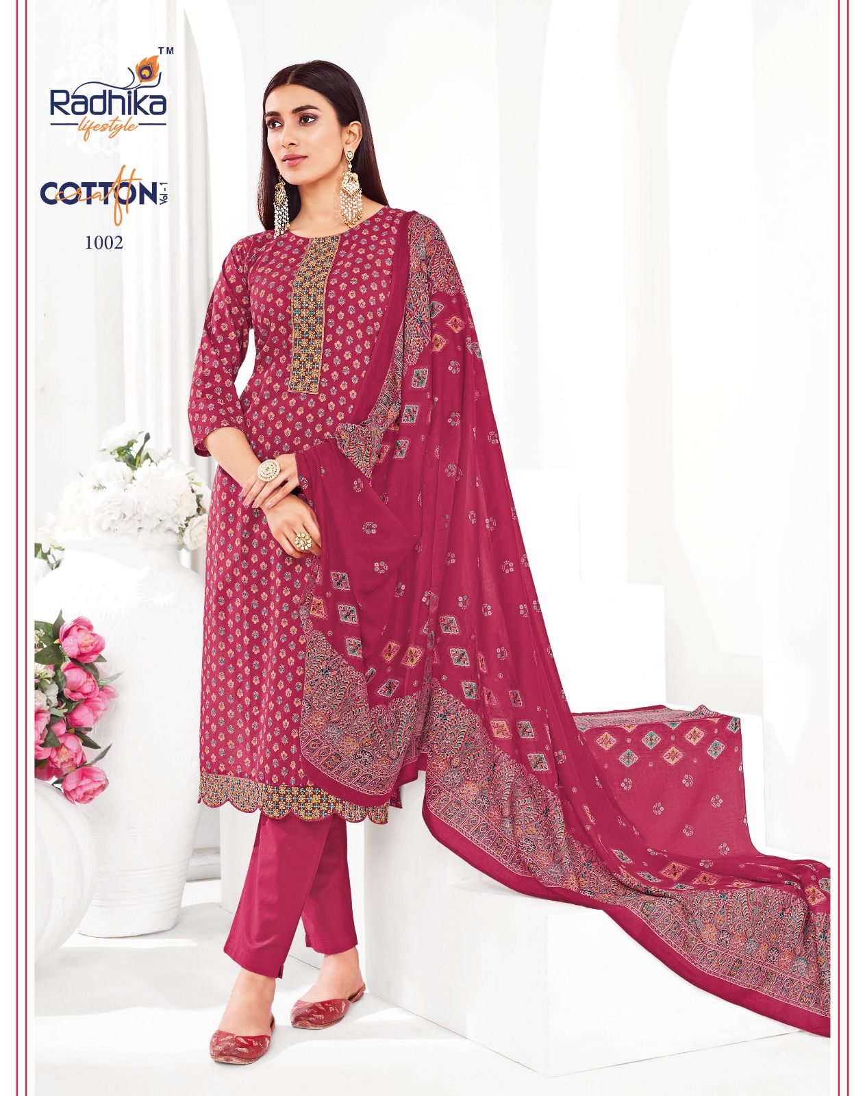 Cotton Craft Vol 1 By Radhika Cotton Kurti With Bottom Dupatta Wholesale Online